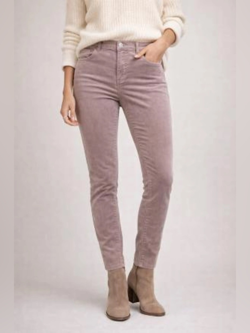 Ann Taylor LOFT Rusty Rose Modern Skinny Corduroy Pants Size 24/00